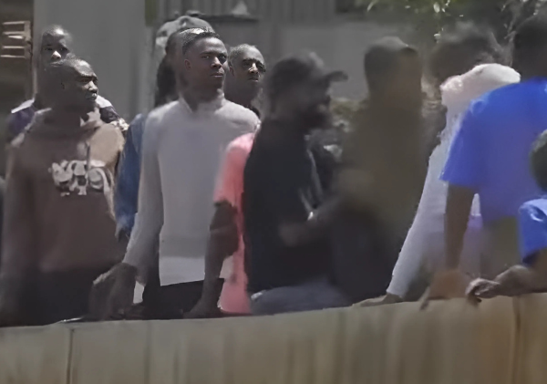 Angry Protesters demonstrate in Nairobi during the Saba Saba protest.